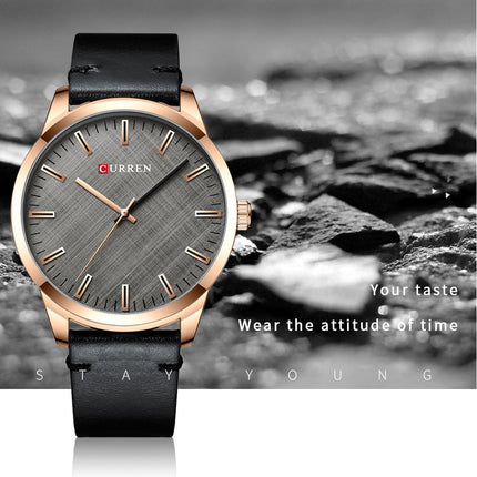 Men's Watches Fashion Waterproof Watch for Men Quartz With Genuine leather Strap Wristwatches