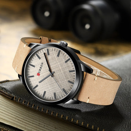 Men's Watches Fashion Waterproof Watch for Men Quartz With Genuine leather Strap Wristwatches