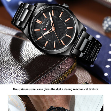 Men's Watches, Stainless Steel strap Watch for Men Male Waterproof Quartz Business wristwatches-V1