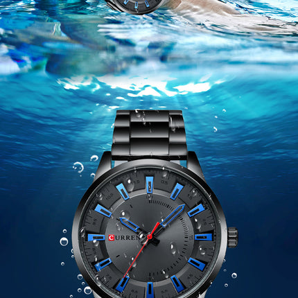 Men's Watches,  Waterproof Quartz wristwatches Stainless Steel Strap Watch for Men