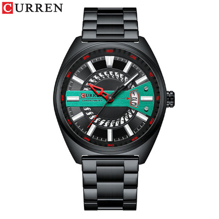 Men's Watches,  Waterproof Calendar Quartz wristwatches Stainless Steel Strap Watch for Men-V2