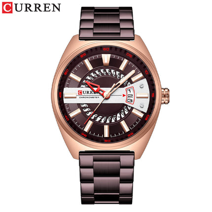 Men's Watches,  Waterproof Calendar Quartz wristwatches Stainless Steel Strap Watch for Men-V2