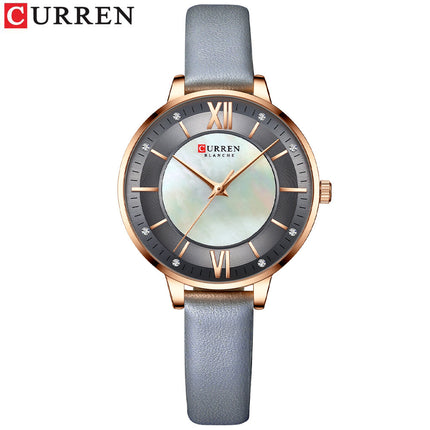 Women's Fashion Watches Quartz Genuine Leather Strap Wristwatch Waterproof  Watch for Women-V5