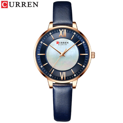 Women's Fashion Watches Quartz Genuine Leather Strap Wristwatch Waterproof  Watch for Women-V5