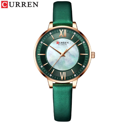 Women's Fashion Watches Quartz Genuine Leather Strap Wristwatch Waterproof  Watch for Women-V5