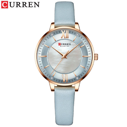 Women's Fashion Watches Quartz Genuine Leather Strap Wristwatch Waterproof  Watch for Women-V5