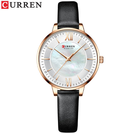 Women's Fashion Watches Quartz Genuine Leather Strap Wristwatch Waterproof  Watch for Women-V5