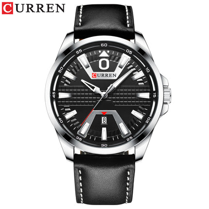 Men's Watches Fashion Waterproof Watch for Men Quartz Calendar With Genuine leather Strap Wristwatches