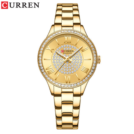 Women's Fashion Watches Stainless Steel Strap Quartz Waterproof  Watch for Women