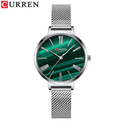 Women's Fashion Watches Stainless Net/Leather Strap Quartz Waterproof  Watch for Women