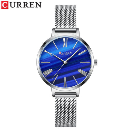 Women's Fashion Watches Stainless Net/Leather Strap Quartz Waterproof  Watch for Women