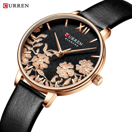 Women's Fashion Watches Leather Strap Quartz Waterproof  Watch for Women