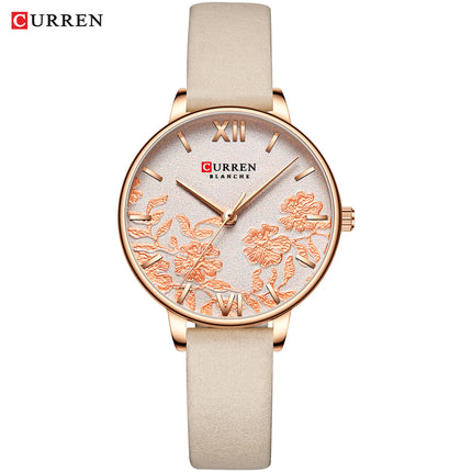 Women's Fashion Watches Leather Strap Quartz Waterproof  Watch for Women