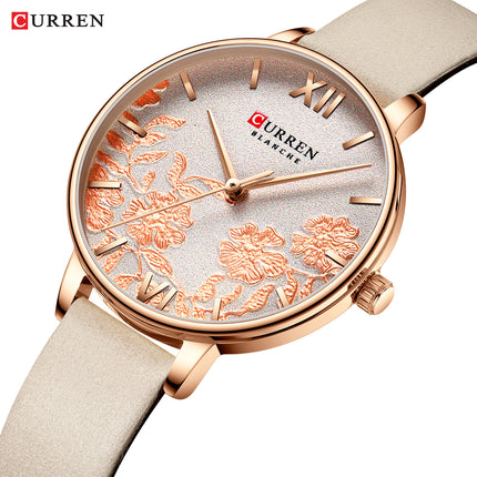 Women's Fashion Watches Leather Strap Quartz Waterproof  Watch for Women