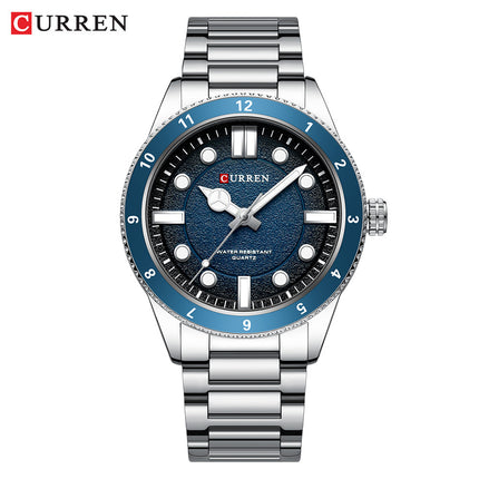 Men's Watches, Stainless Steel Strap Watch for Men Male Waterproof Quartz Business wristwatches