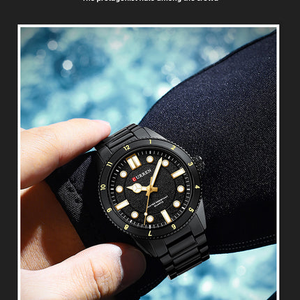 Men's Watches, Stainless Steel Strap Watch for Men Male Waterproof Quartz Business wristwatches