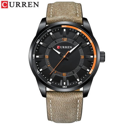 Men's Watches, Leather Strap Watch for Men Male Waterproof Quartz Business wristwatches