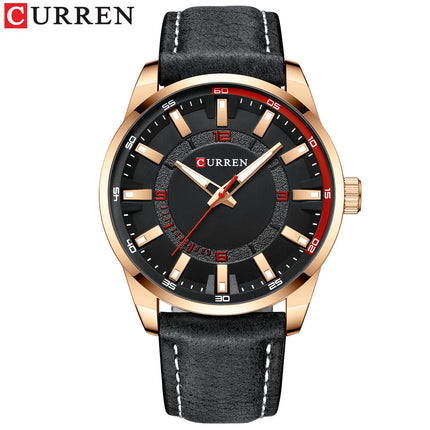 Men's Watches, Leather Strap Watch for Men Male Waterproof Quartz Business wristwatches