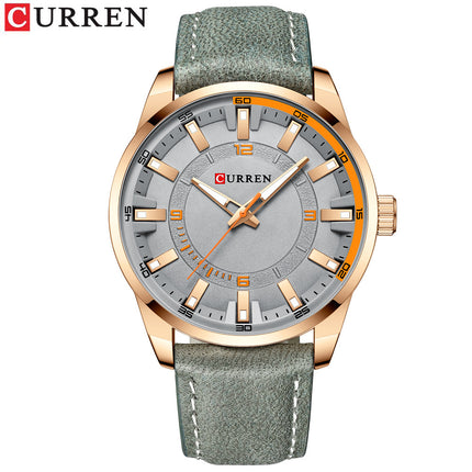 Men's Watches, Leather Strap Watch for Men Male Waterproof Quartz Business wristwatches