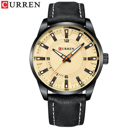 Men's Watches, Leather Strap Watch for Men Male Waterproof Quartz Business wristwatches