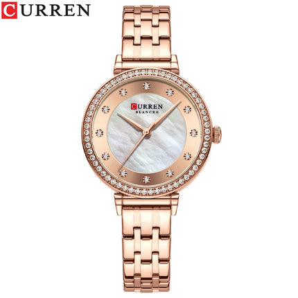 Women's Fashion Watches Stainless Steel Strap Quartz Waterproof Watch for Women-D