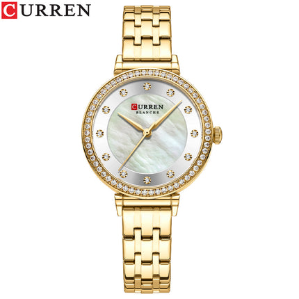 Women's Fashion Watches Stainless Steel Strap Quartz Waterproof Watch for Women-D