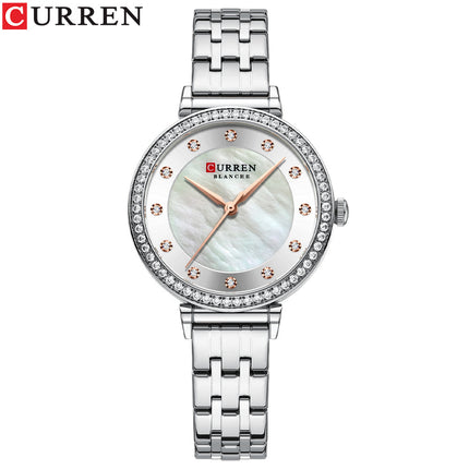 Women's Fashion Watches Stainless Steel Strap Quartz Waterproof Watch for Women-D