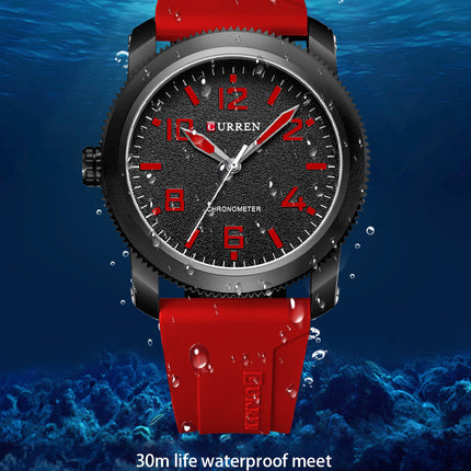 Men's Watches, Silica Gel Strap Watch for Men Male Waterproof Quartz wristwatches