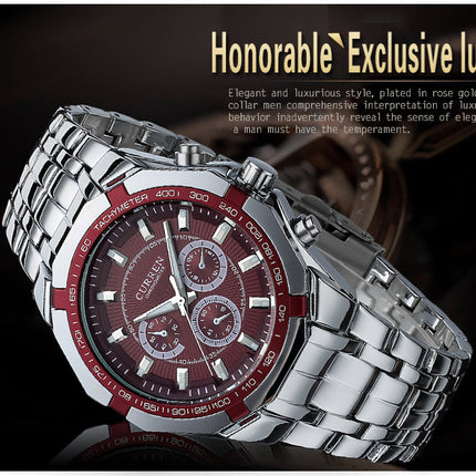 Men's Watches, Stainless Steel Strap Watch for Men Male Waterproof Quartz wristwatches