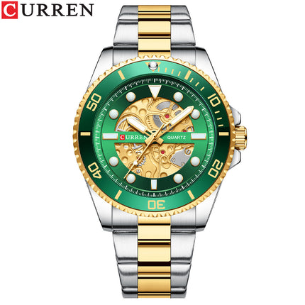 Men's Watches, Stainless Steel Strap Watch for Men Male Waterproof Quartz Business wristwatches-M1