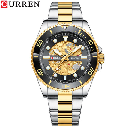 Men's Watches, Stainless Steel Strap Watch for Men Male Waterproof Quartz Business wristwatches-M1