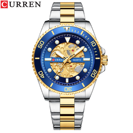 Men's Watches, Stainless Steel Strap Watch for Men Male Waterproof Quartz Business wristwatches-M1