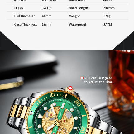 Men's Watches, Stainless Steel Strap Watch for Men Male Waterproof Quartz Business wristwatches-M1