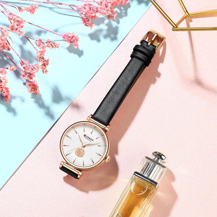 Women's Fashion Watches Leather Strap Quartz Waterproof  Watch for Women-M4