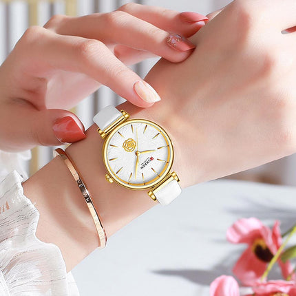 Women's Fashion Watches Leather Strap Quartz Waterproof  Watch for Women-M4