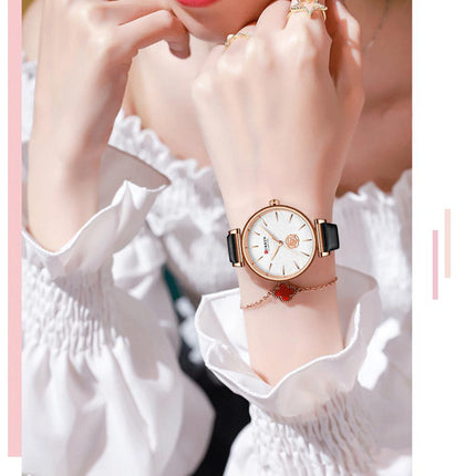 Women's Fashion Watches Leather Strap Quartz Waterproof  Watch for Women-M4