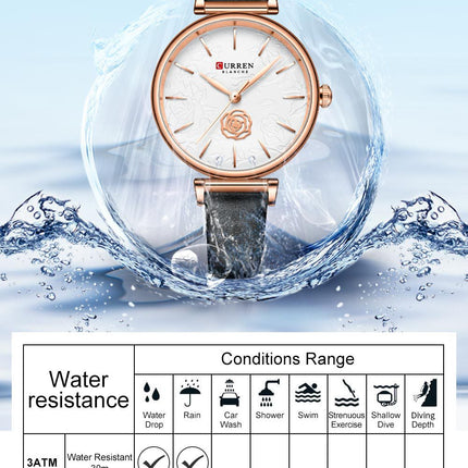 Women's Fashion Watches Leather Strap Quartz Waterproof  Watch for Women-M4