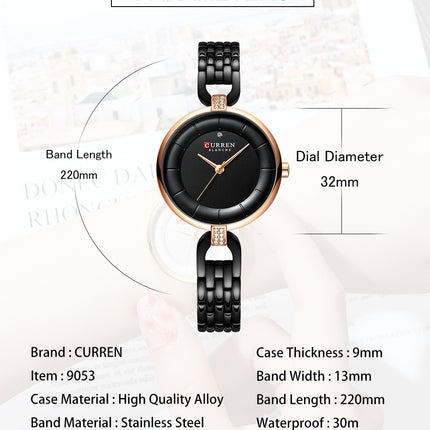 Women's Fashion Watches Stainless Steel Strap Quartz Waterproof  Watch for Women-A4