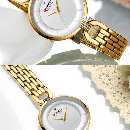 Women's Fashion Watches Stainless Steel Strap Quartz Waterproof  Watch for Women-A4