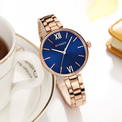 Women's Fashion Watches Stainless Steel Strap Quartz Waterproof  Watch for Women-A6