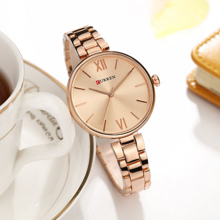 Women's Fashion Watches Stainless Steel Strap Quartz Waterproof  Watch for Women-A6