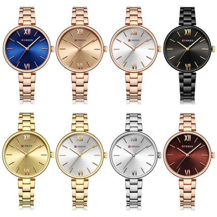 Women's Fashion Watches Stainless Steel Strap Quartz Waterproof  Watch for Women-A6