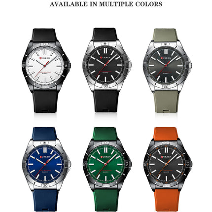 Men's Watches, Silicone Strap Watch for Men Male Waterproof Quartz Fashion wristwatches