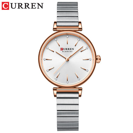 Women's Fashion Watches Stainless Steel Strap Quartz Waterproof  Watch for Women-E3