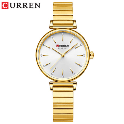 Women's Fashion Watches Stainless Steel Strap Quartz Waterproof  Watch for Women-E3