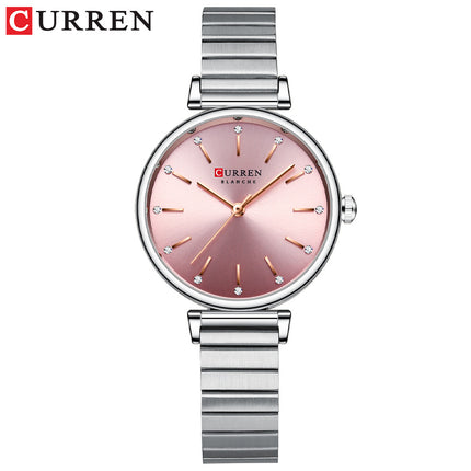 Women's Fashion Watches Stainless Steel Strap Quartz Waterproof  Watch for Women-E3