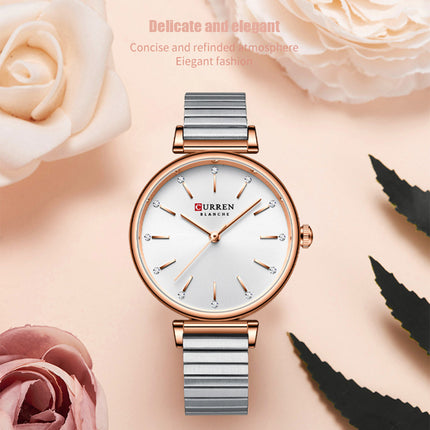 Women's Fashion Watches Stainless Steel Strap Quartz Waterproof  Watch for Women-E3