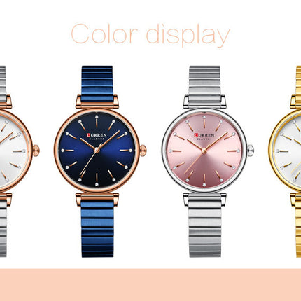 Women's Fashion Watches Stainless Steel Strap Quartz Waterproof  Watch for Women-E3