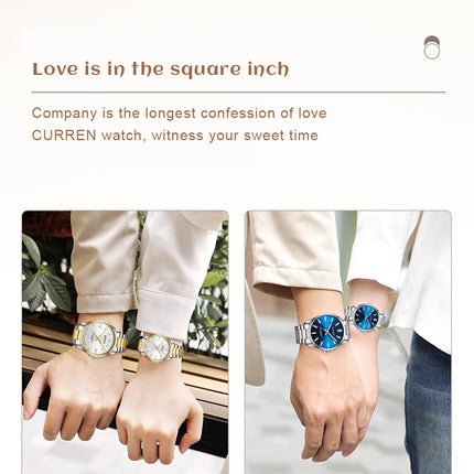 Couple Watches Steel Strap Men's Watches Fashionable Women's Watches Business Quartz Watches