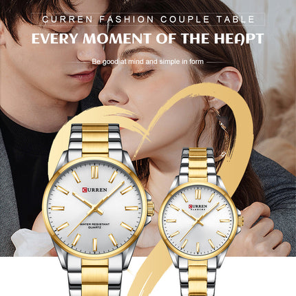 Couple Watches Steel Strap Men's Watches Fashionable Women's Watches Business Quartz Watches